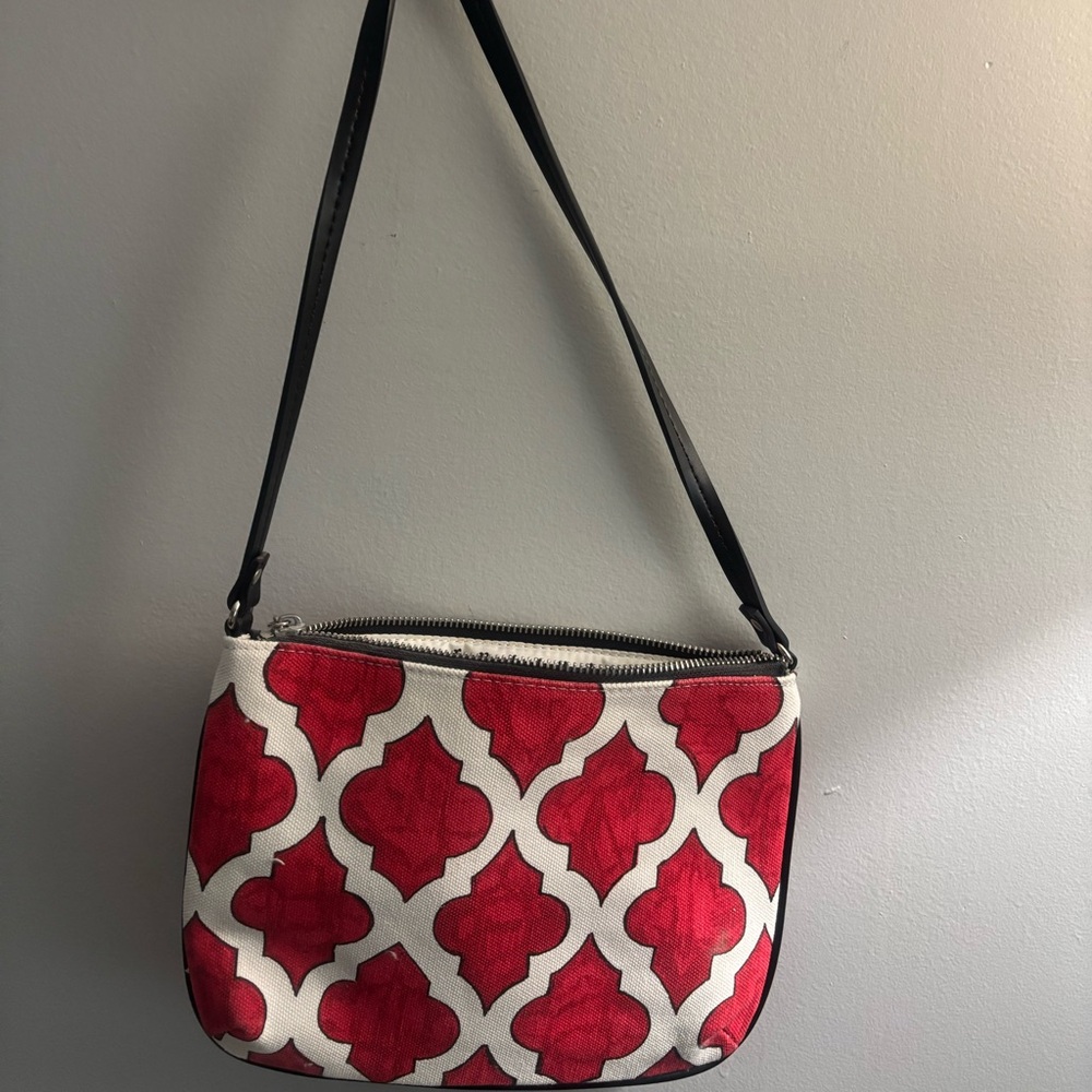 Brighton Red and White Crossbody Bag